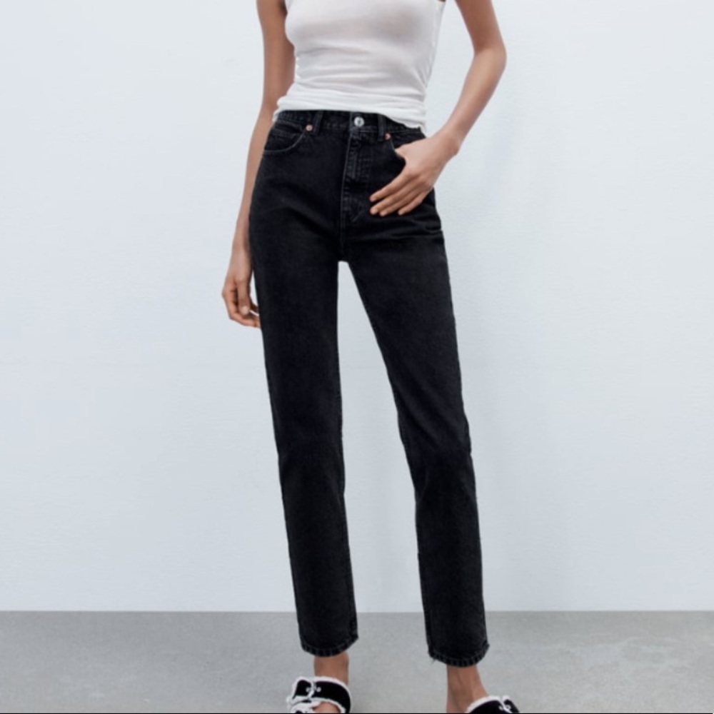 Zara Black Mom Jeans